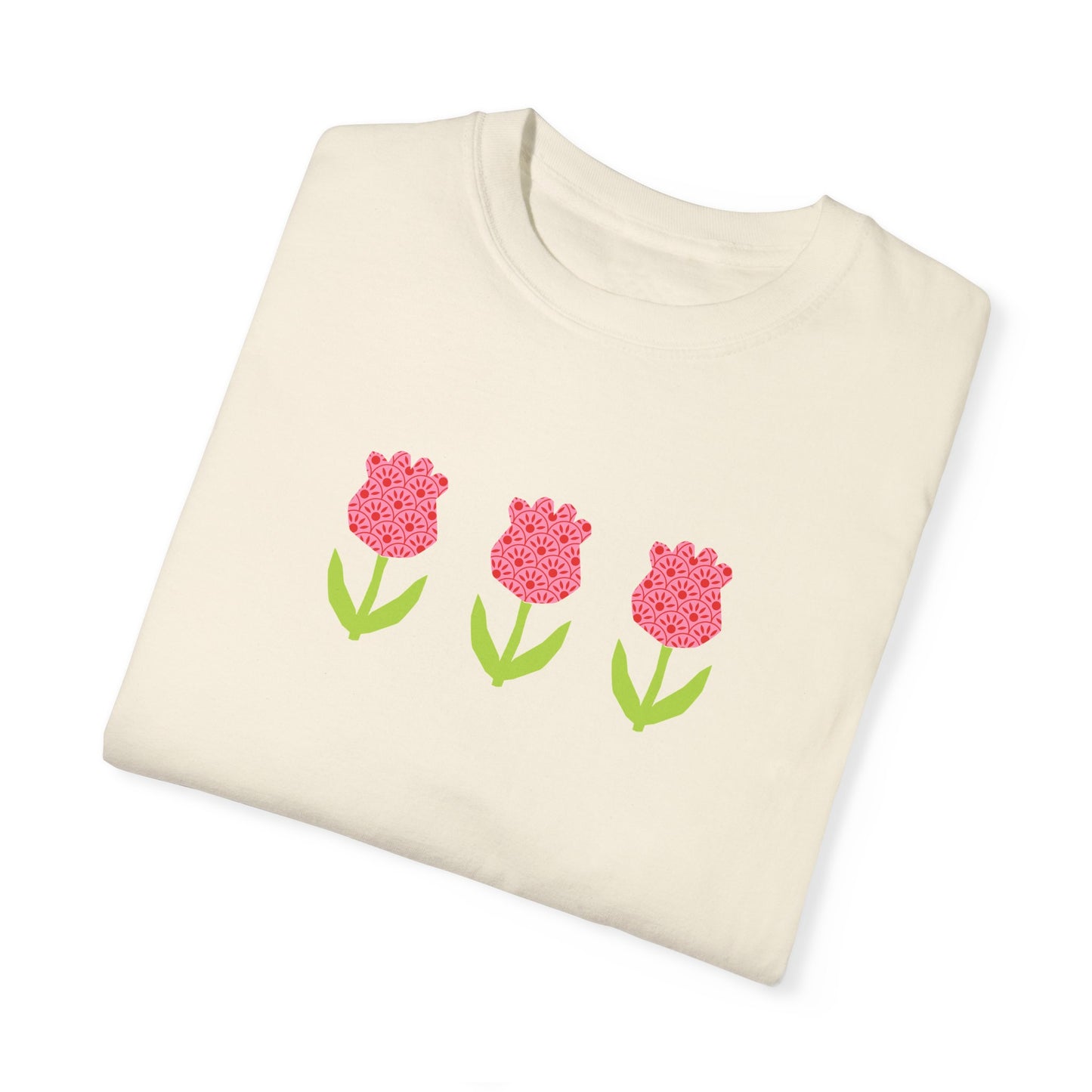 T-Shirt, Spring-Summer Vibes Tee, Floral Design Shirt