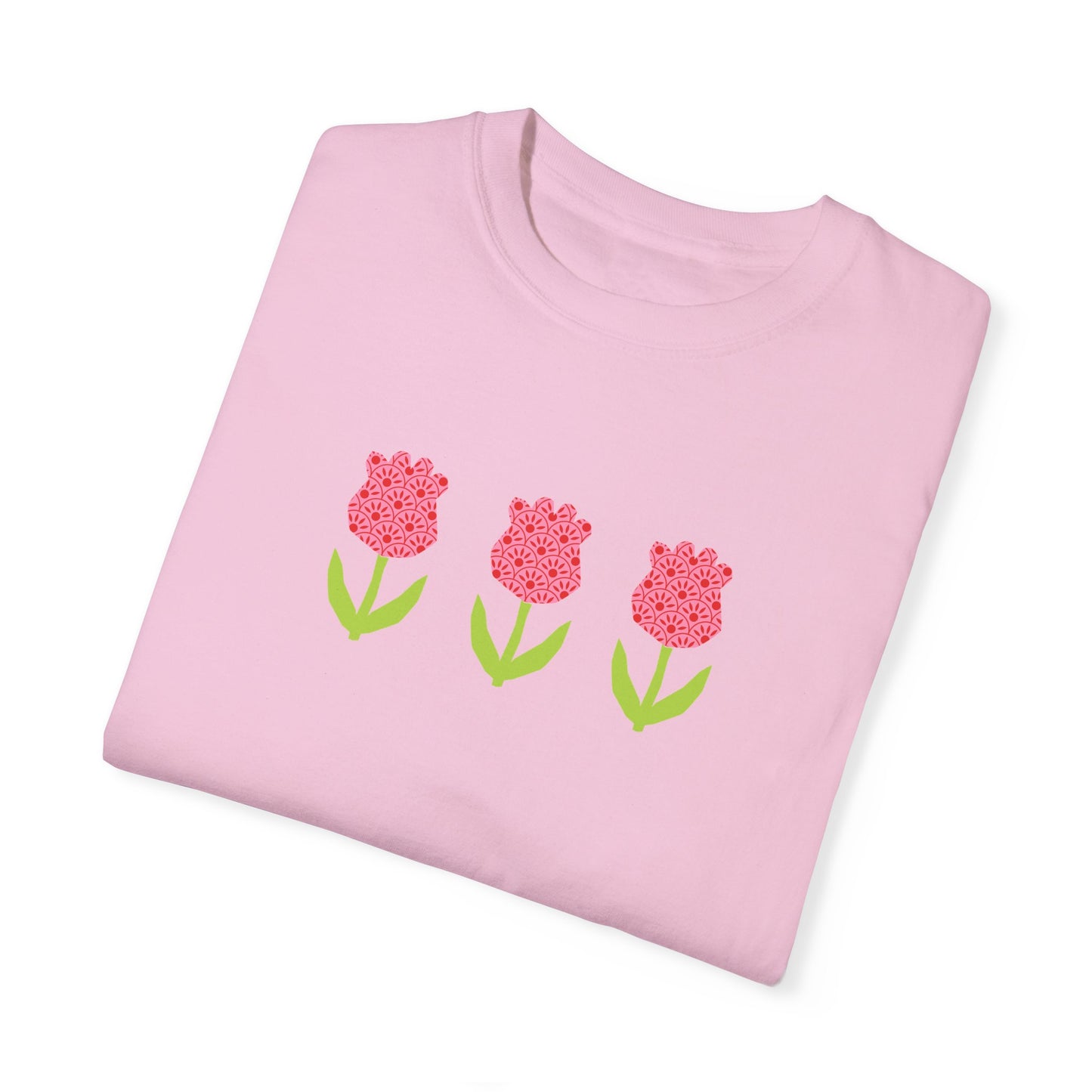 T-Shirt, Spring-Summer Vibes Tee, Floral Design Shirt