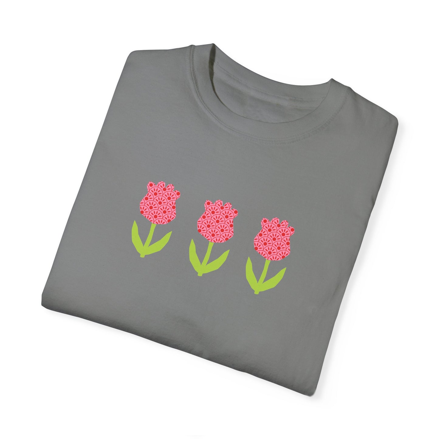 T-Shirt, Spring-Summer Vibes Tee, Floral Design Shirt