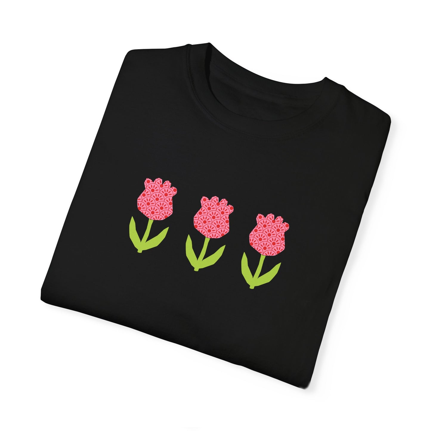 T-Shirt, Spring-Summer Vibes Tee, Floral Design Shirt