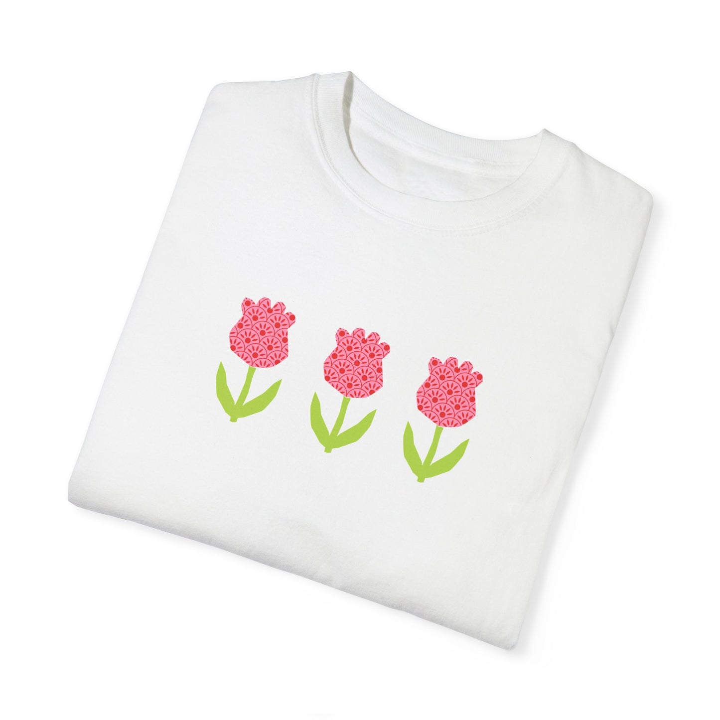 T-Shirt, Spring-Summer Vibes Tee, Floral Design Shirt