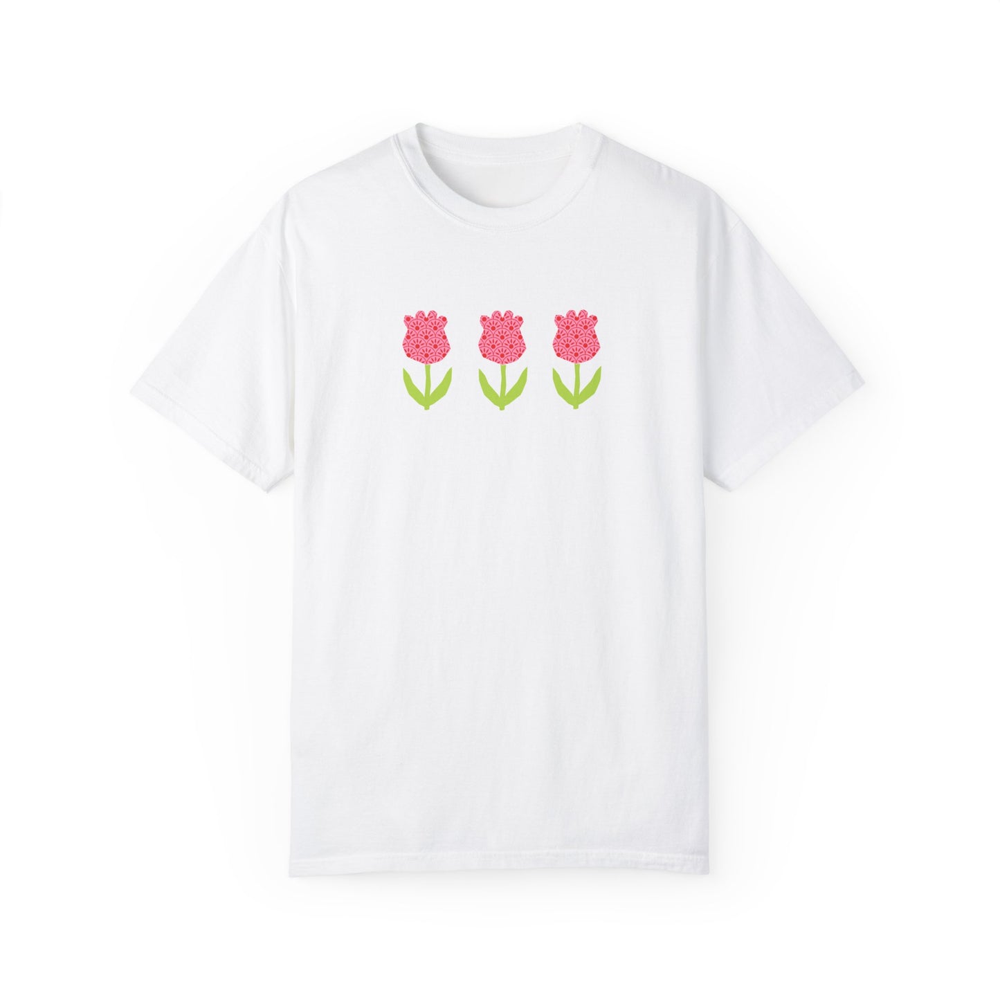 T-Shirt, Spring-Summer Vibes Tee, Floral Design Shirt