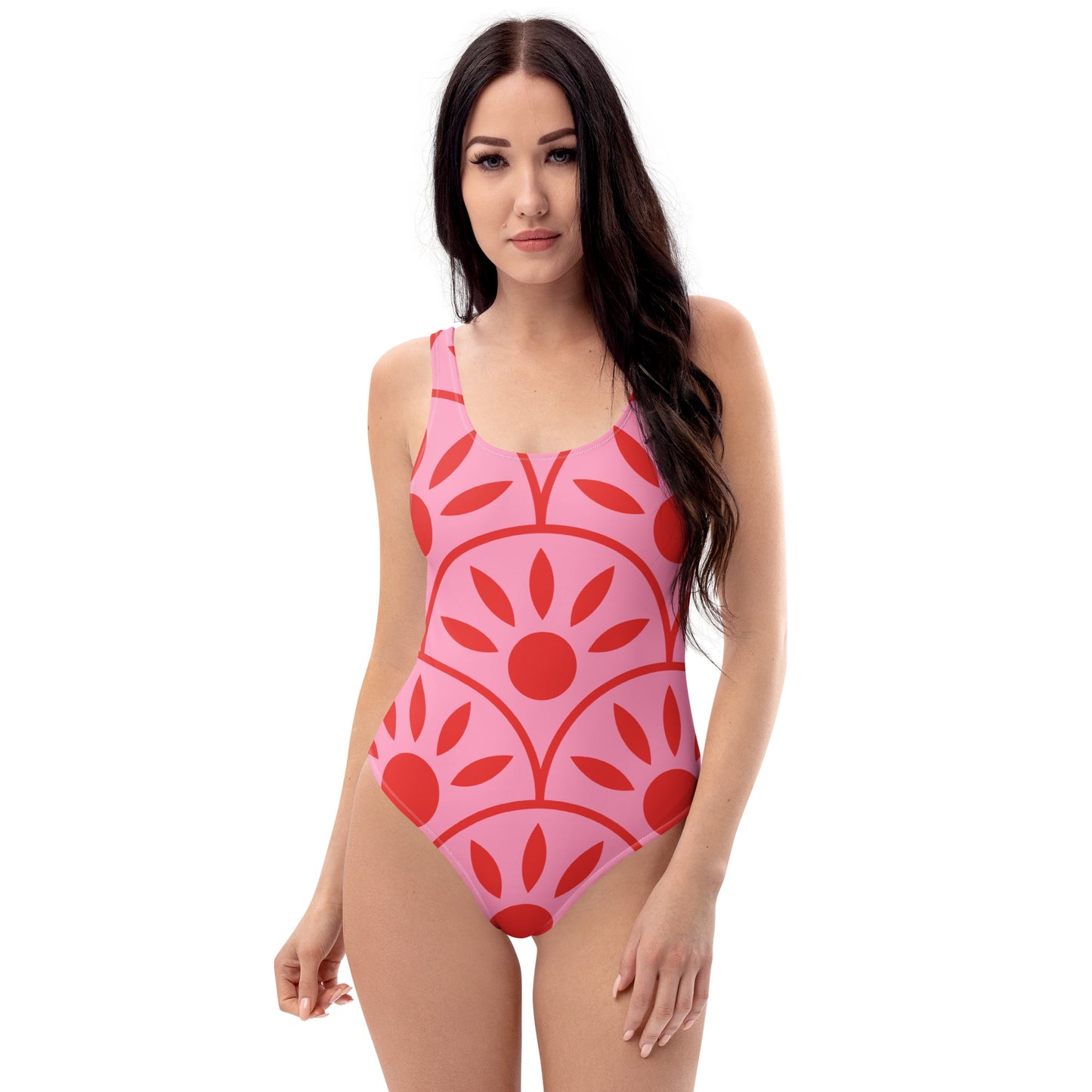 Red Petals One-Piece Swimsuit