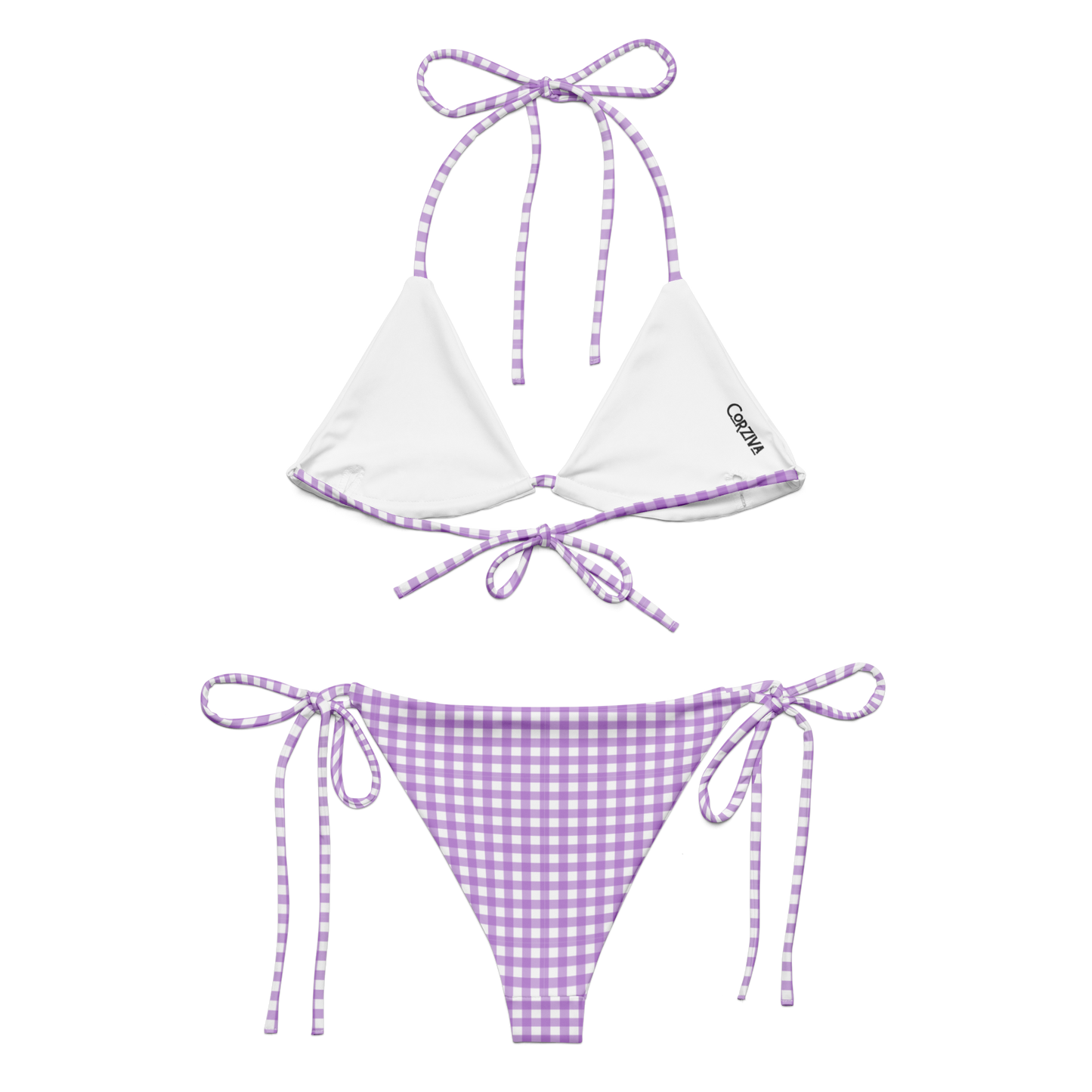 Purple Checkered Bikini