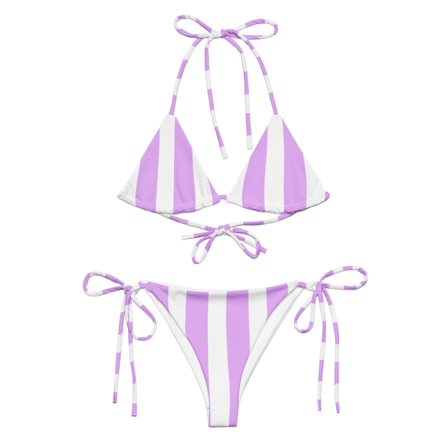 Light purple striped bikini