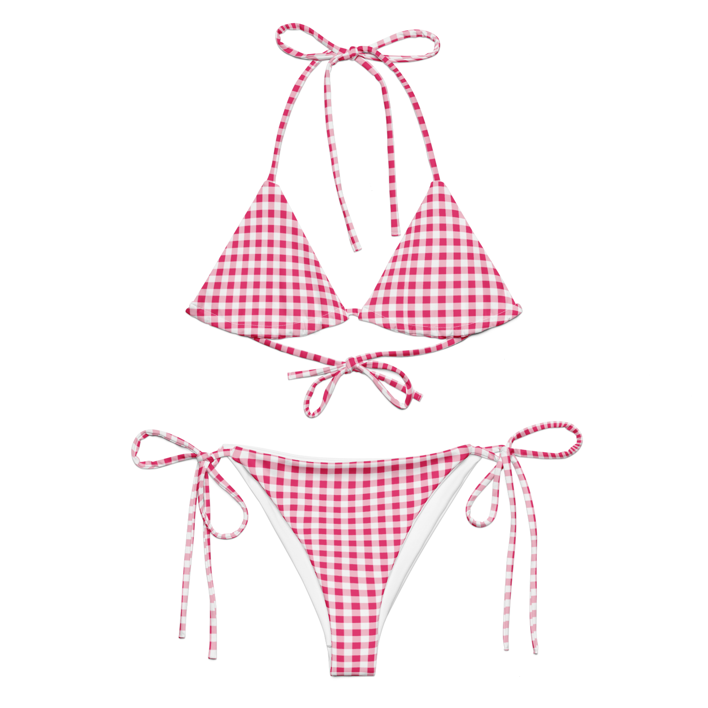 Pink Checkered Bikini