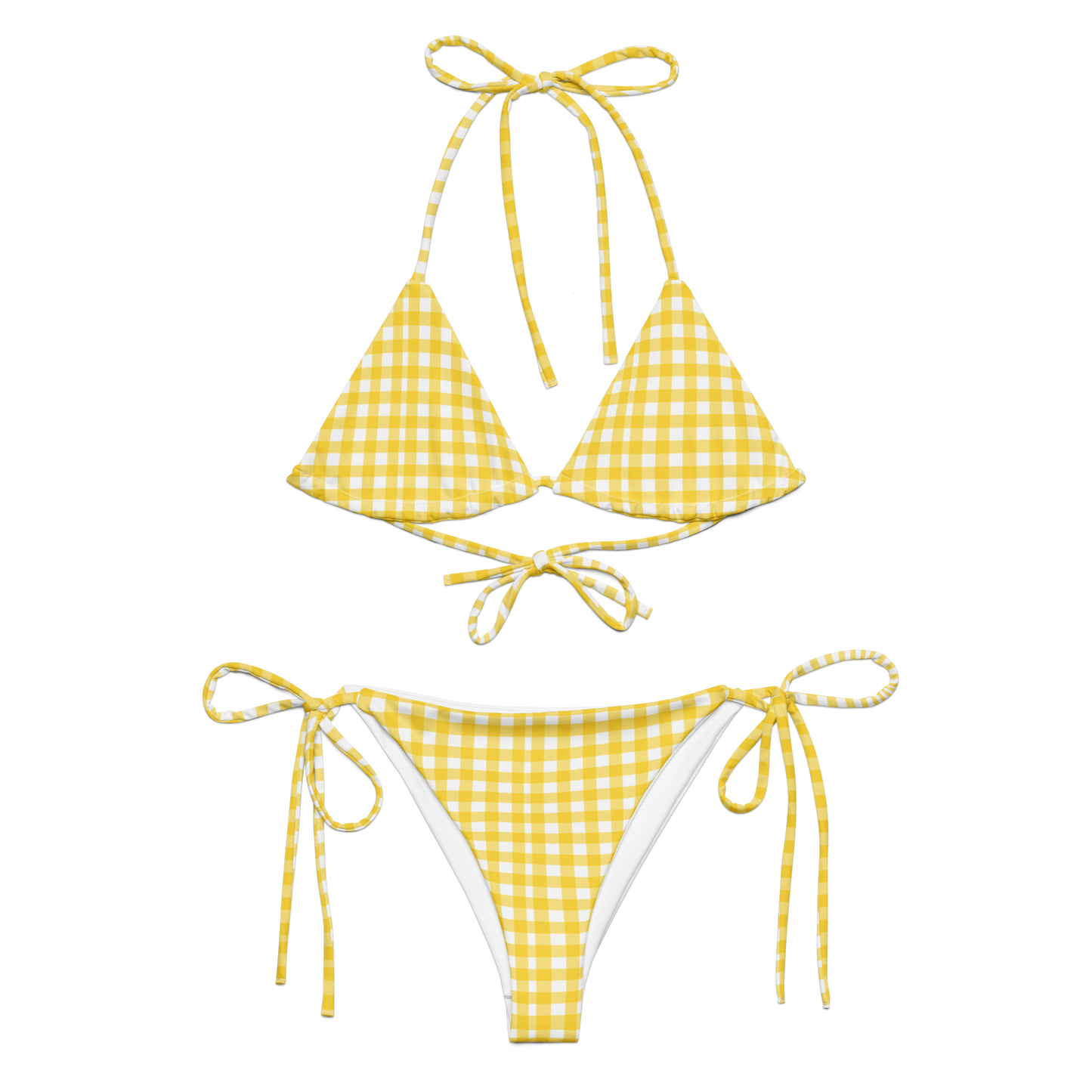 Yellow Checkered Bikini